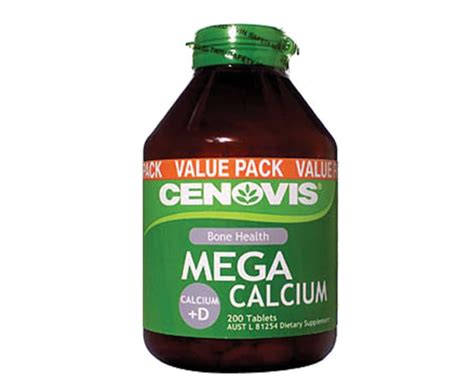 Cenovis Mega Calcium + Vitamin D 200 Tablets.